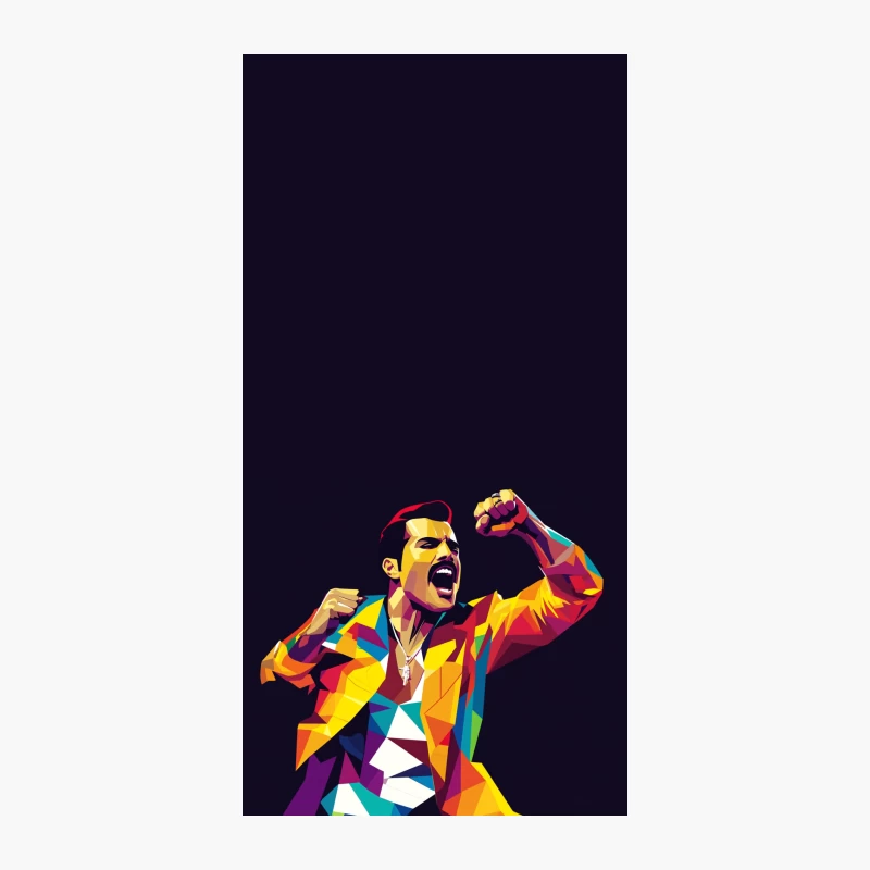 Vibrant Pop Art Portrait of Energetic 70s Singer iPhone Case