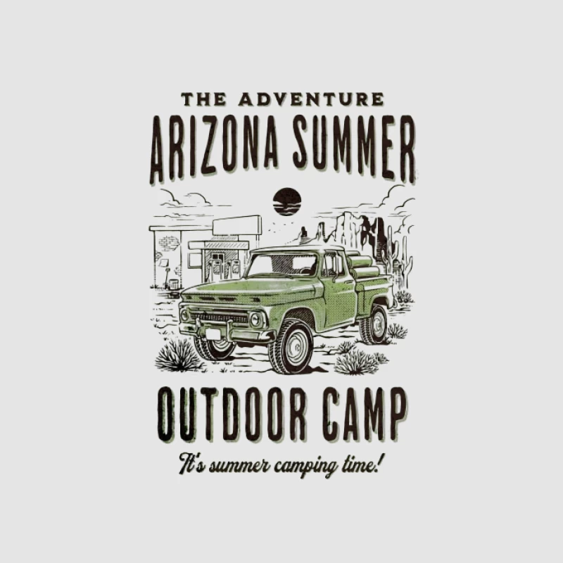 Aventure Arizona Été Camp en Plein Air Homme Sweat à capuche