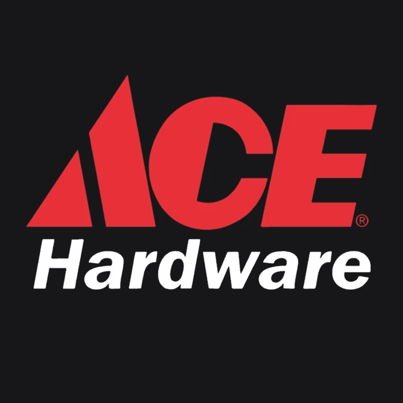 Ace Hardware Store Logo in Red and White Design Male Pullover Hoodie