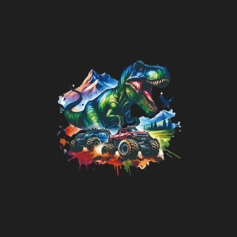 Dinosaurier und Monstertrucks Abenteuer Herren Tanktops