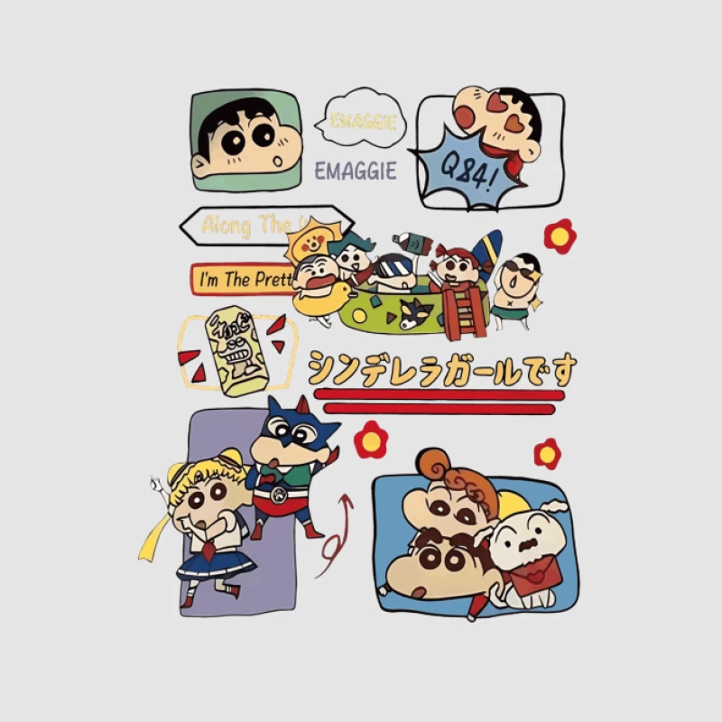 Lustige Anime-Charaktere und bunte Designs Herren Pullover Hoodie