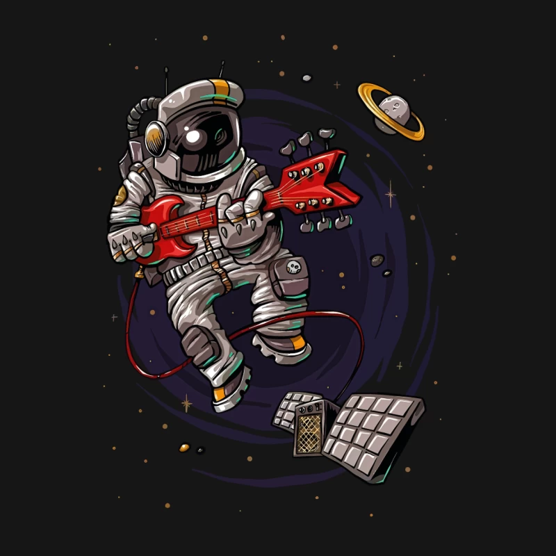 Astronaut Rocker in Space Male T-Shirt