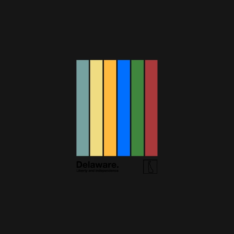 Delaware   Original Minimalist Artwork Poster Design Desk Mat