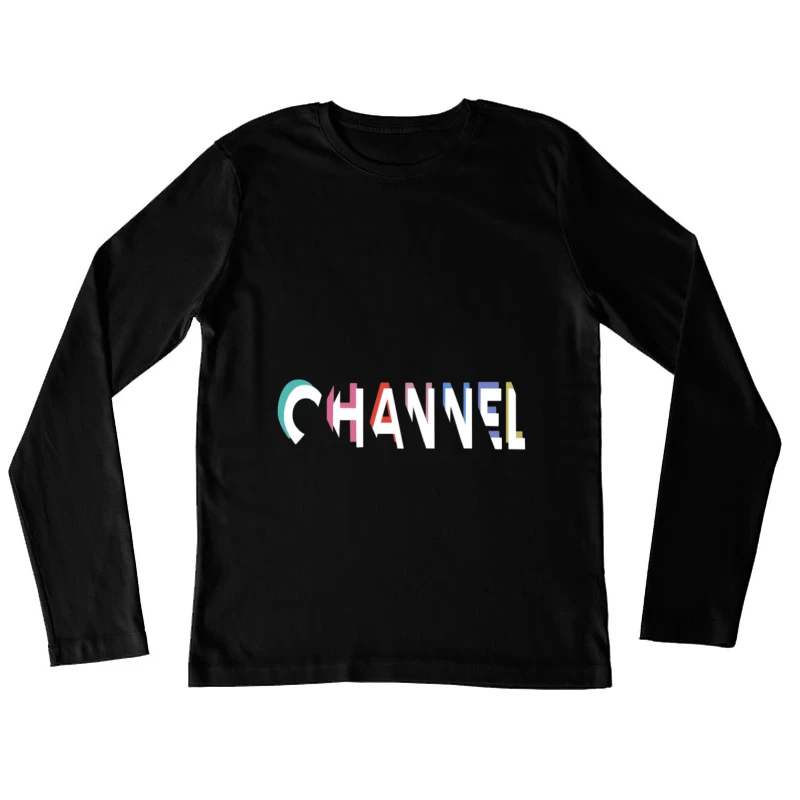 Texte de chaîne coloré Femme Manches Longues T-Shirt