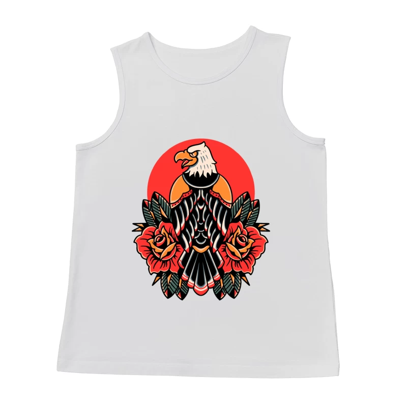 Eagle and Roses Tattoo Art Male Tank Top