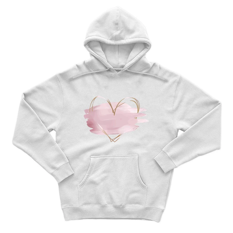 Aquarell Herz Design Herren Pullover Hoodie