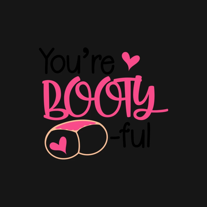 Design humoristique « You're Booty-ful » avec jeu de mots Homme Manches Longues T-Shirt