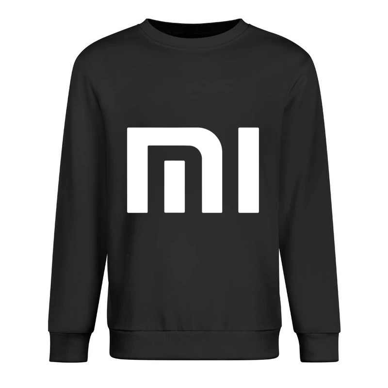 Minimalist Xiaomi Logo Design in Gray Male Pullover Sweatshirt