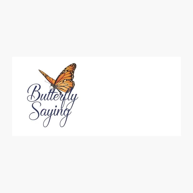 Monarch Butterfly Logo with Elegant Typography Coffee Mug