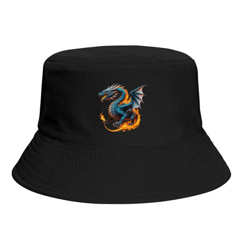 Mythical Fire-Breathing Dragon Bucket Hat