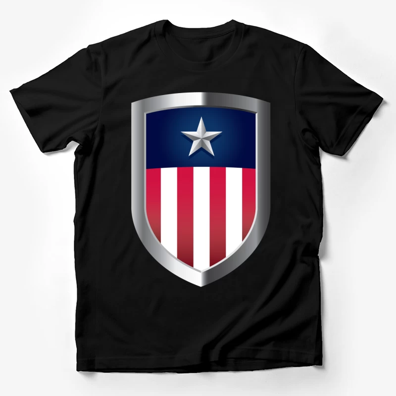 Star and Stripes Shield Male T-Shirt