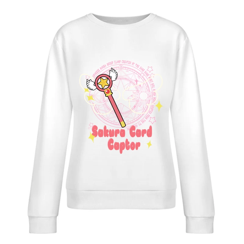 Sakura Zauberstab und Kreis Damen Pullover Sweatshirt