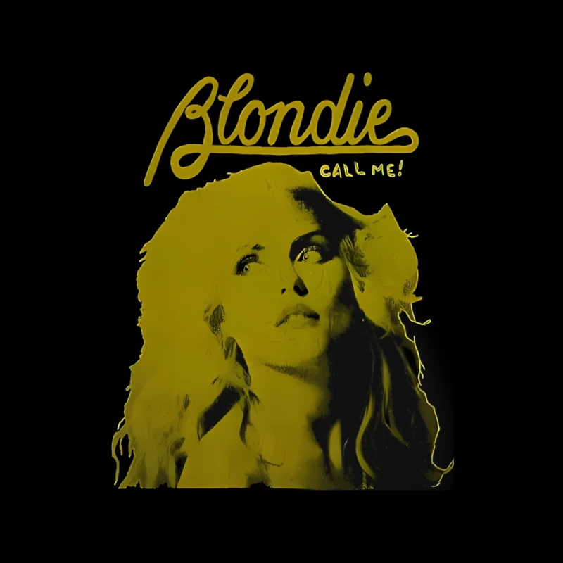 Vintage Blondie "Call Me" Album Cover in Yellow Monochrome Pin