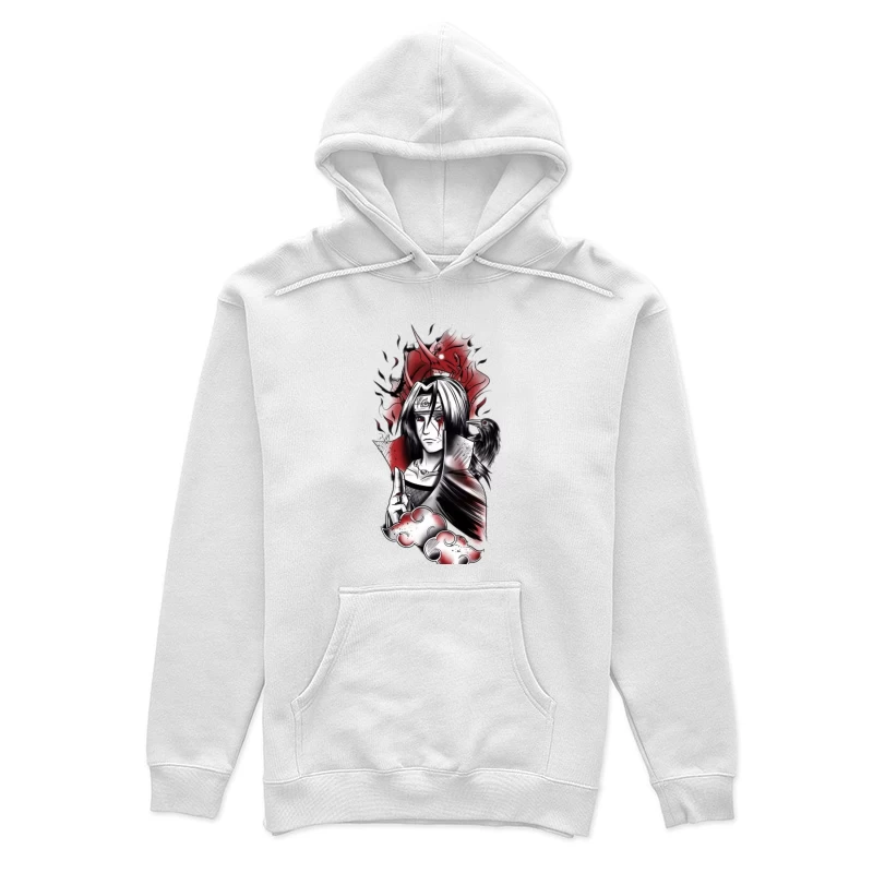 Kunstwerk von Ninja Krieger mit Krähe Damen Pullover Hoodie