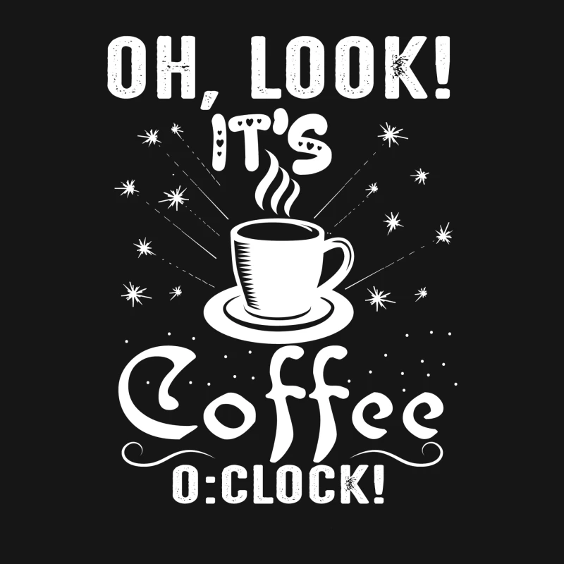 Affiche Café O'Clock au Style Rétro Homme Manches Longues T-Shirt