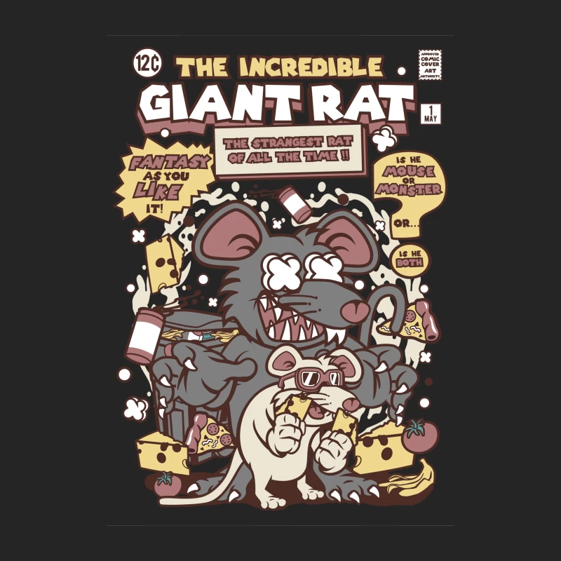 La Bande Dessinée du Rat Géant Inattendu Homme Sweat-shirt à enfiler