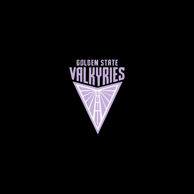 Golden State Valkyries Purple Triangle Logo Design Desk Mat