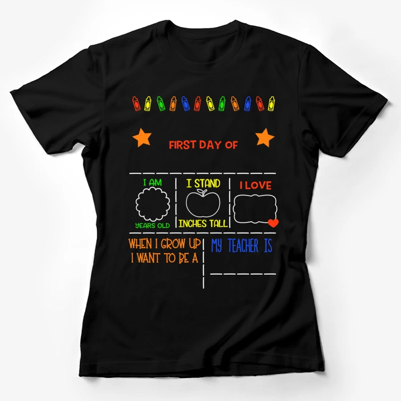 Affiche pour le premier jour d'école Femme T-Shirt