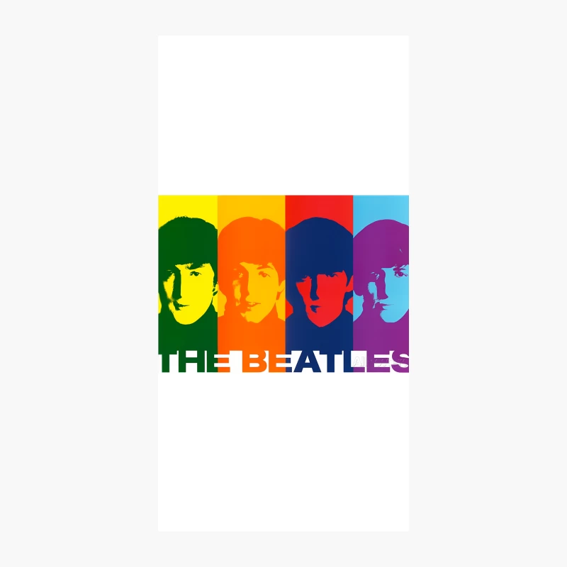 Vibrant Pop Art Portraits of The Beatles Icons iPhone Case