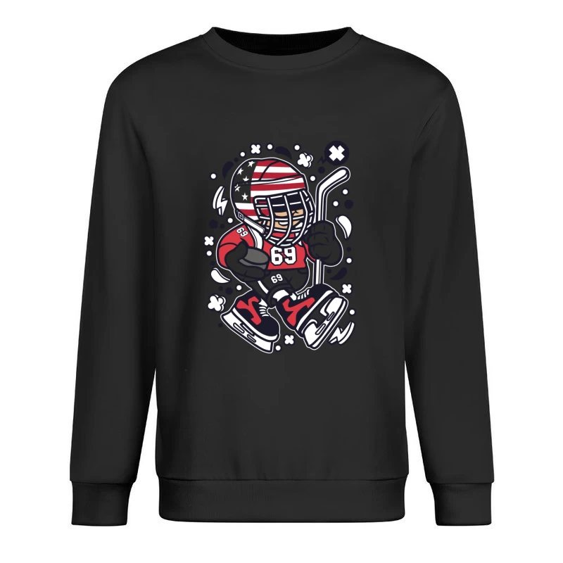 Joueur de hockey américain stylisé Homme Sweat-shirt à enfiler