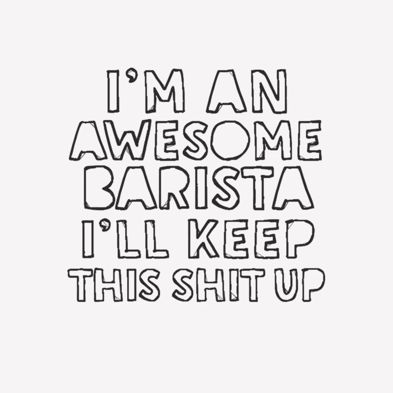 Awesome Barista - Funny Typographic Apparel Gift Female T-Shirt