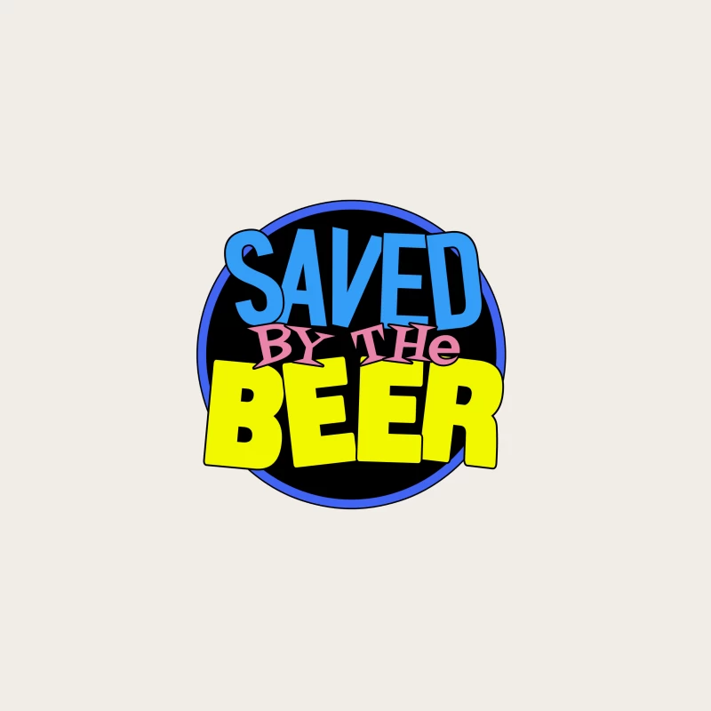 "Saved by the Beer" Humorous Drinking Slogan Bucket Hat