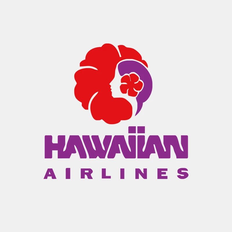 Hawaiian Airlines Logo: Red and Purple Floral Design Male Tank Top
