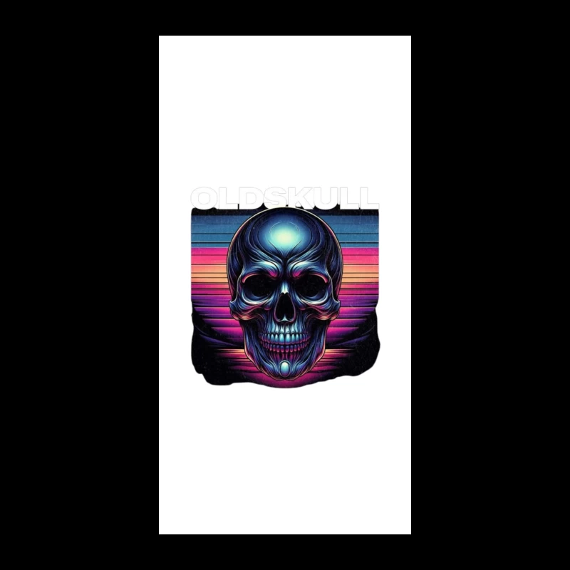 Retro Synthwave Neon Skull Artwork iPhone Case