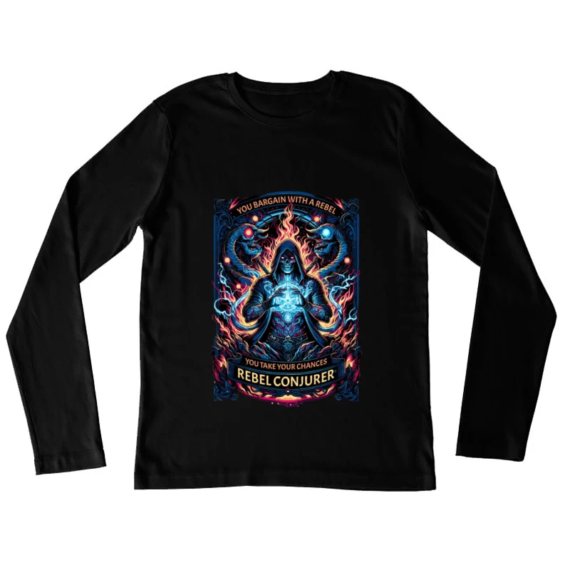Rebellischer Beschwörer der Dunkelheit Damen Langarm T-Shirt