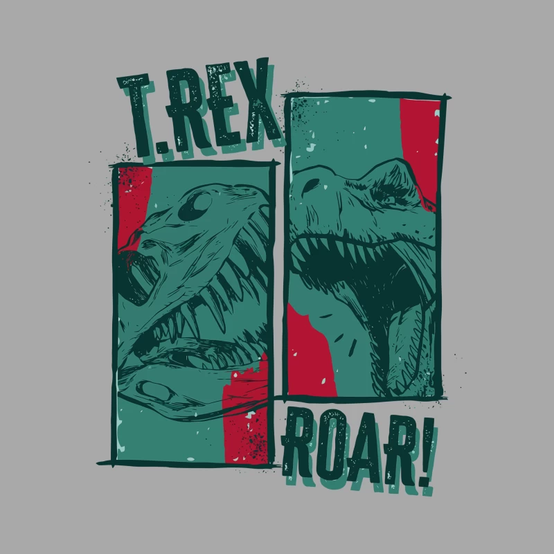 T-Rex Roar! Vintage Comic Design Male Pullover Hoodie