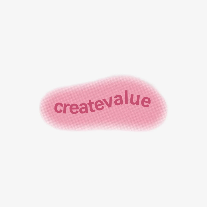 Forma rosa con scritta Create Value Felpa pullover Donna