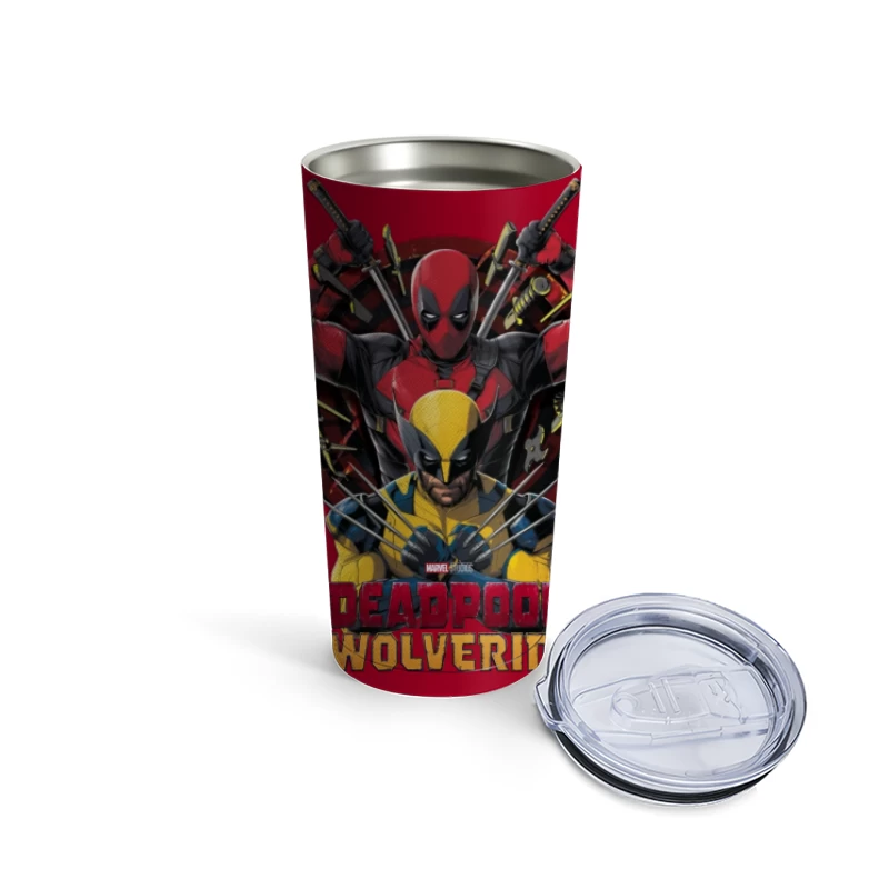 Deadpool and Wolverine Artwork Travel Mug