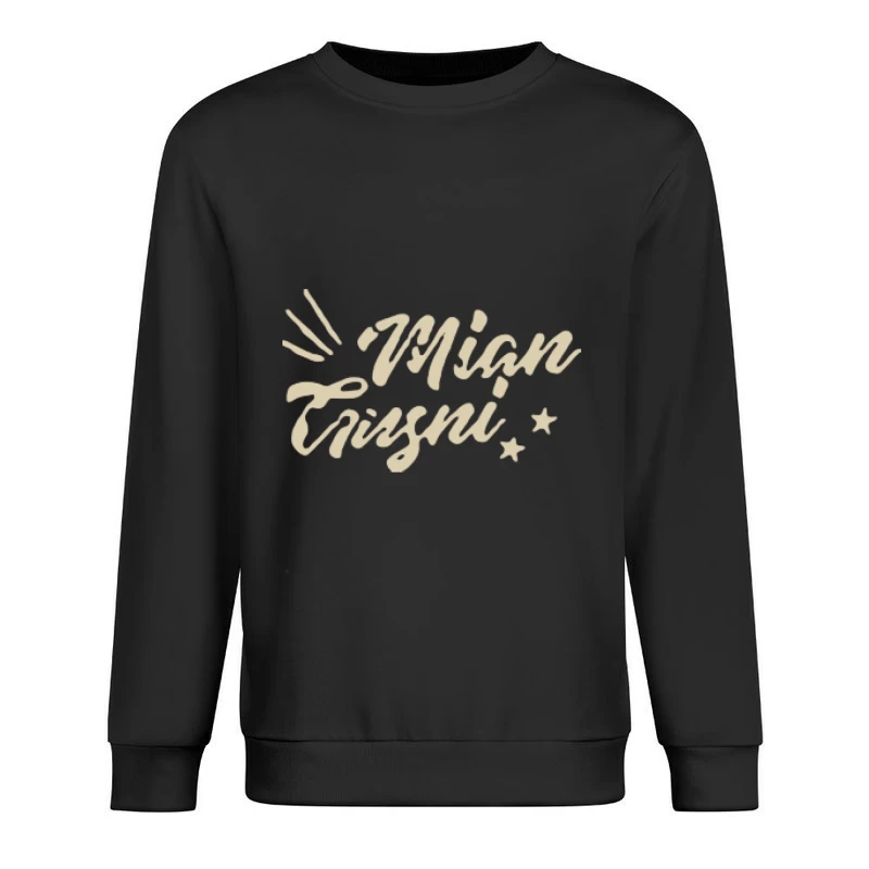 Handgeschriebene Kunst mit Sternen Herren Pullover Sweatshirt