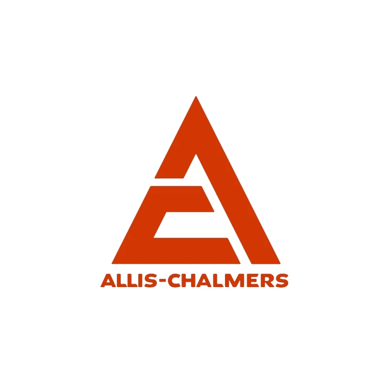 Vintage Allis-Chalmers Industrial Company Logo with Red Triangle Design Mouse Pad