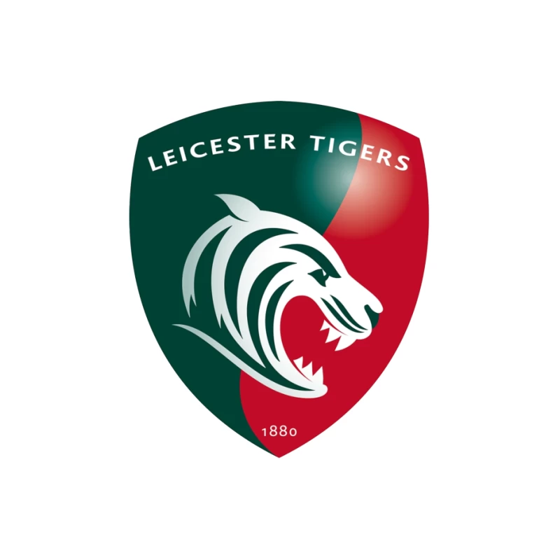 Leicester Tigers Rugby Club Official Logo Shield with Tiger Emblem Pin