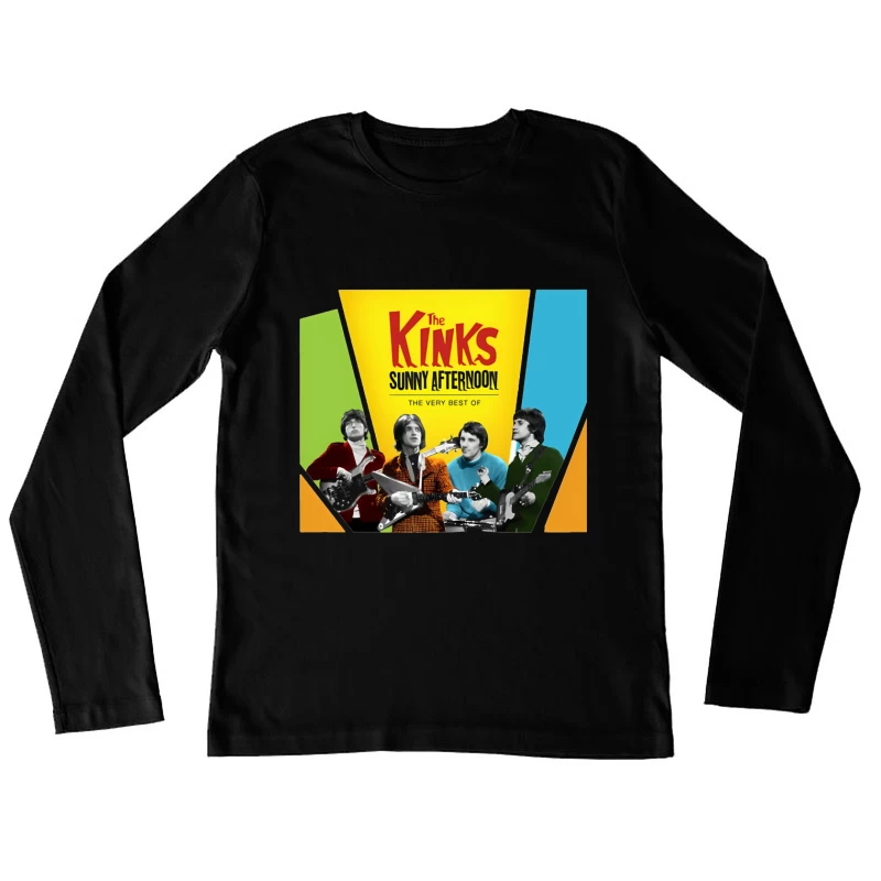 The Kinks 'Sunny Afternoon: The Very Best Of' Vintage Album Cover Female Long Sleeve T-Shirt