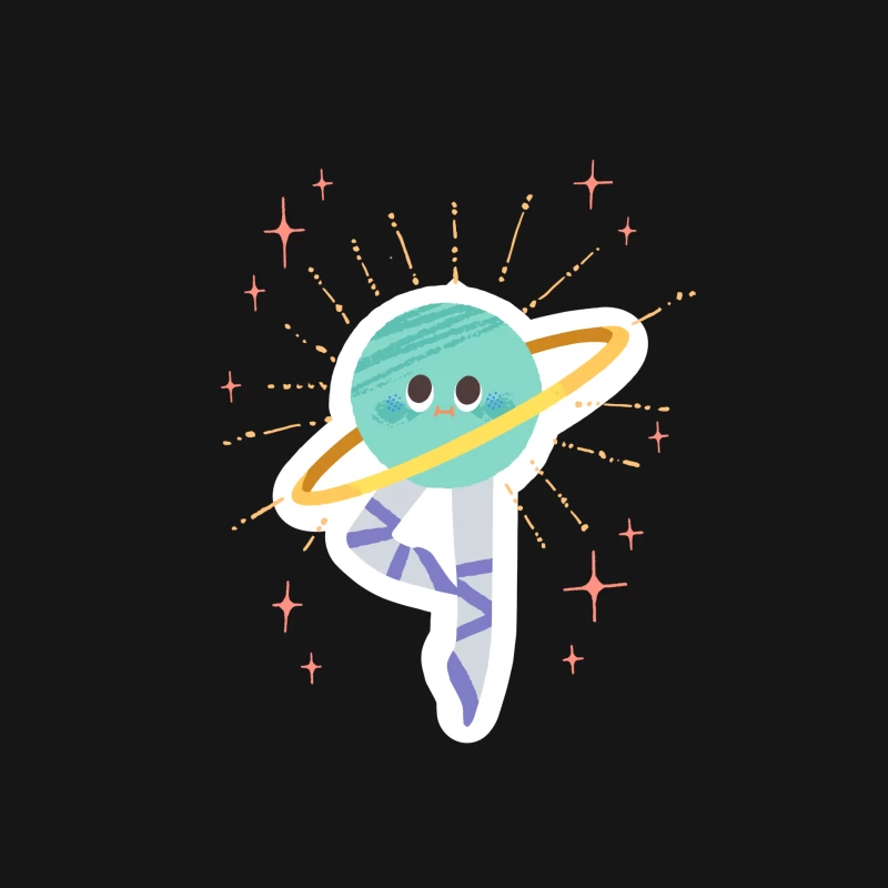 Niedlicher Saturn im Ballett Herren Langarm T-Shirt