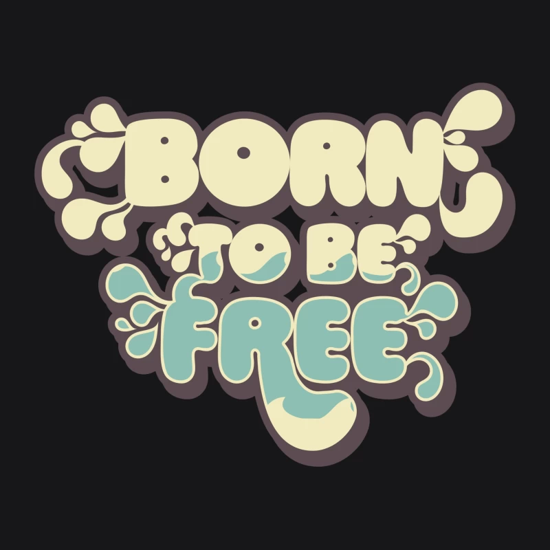 Geboren, um frei zu sein - Vintage Typografie Herren Pullover Hoodie