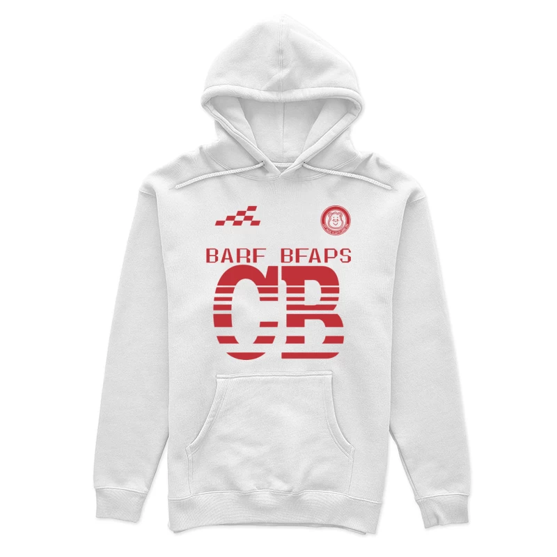 Rotes Textdesign mit CB-Motiv Damen Pullover Hoodie