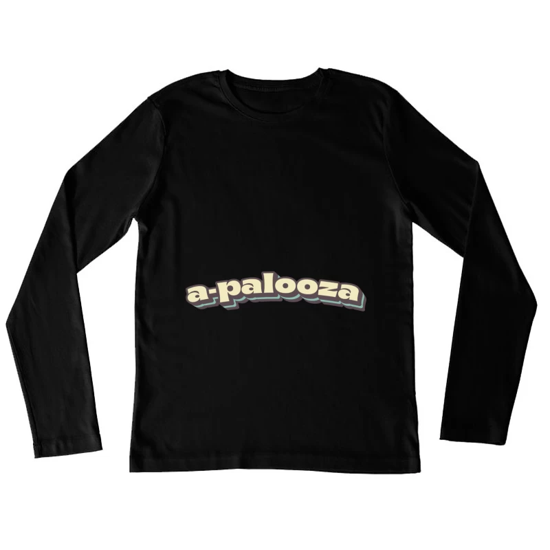 Retro-Stil Schriftzug Damen Langarm T-Shirt