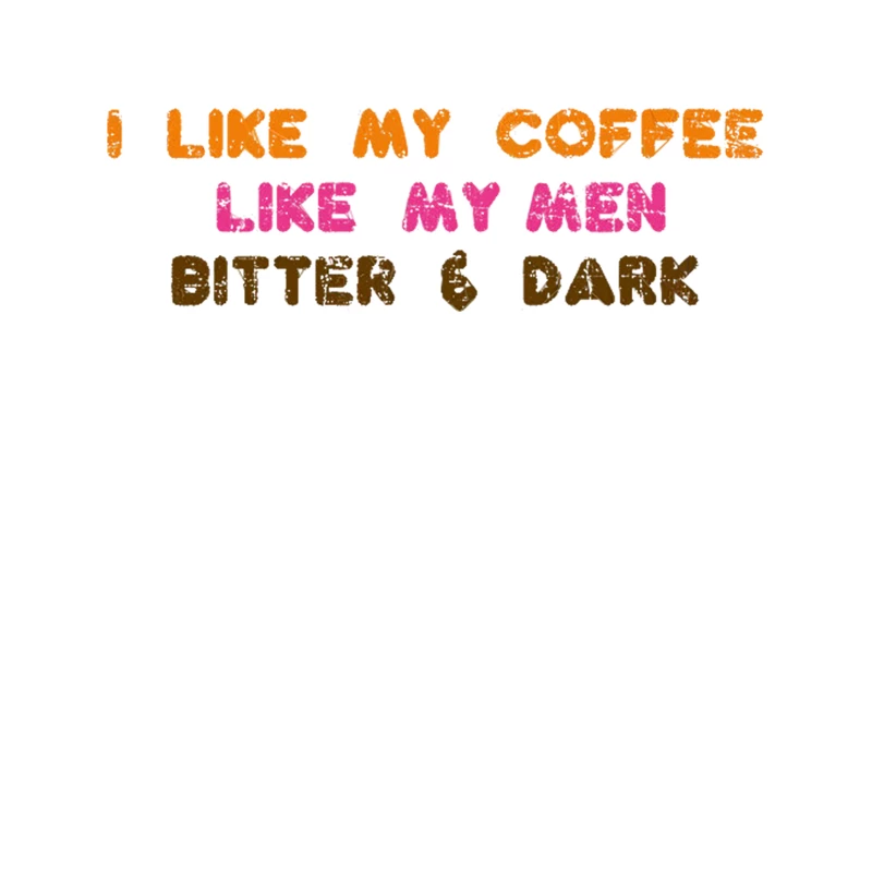 Humorous Coffee and Men Comparison Typography Tapestry