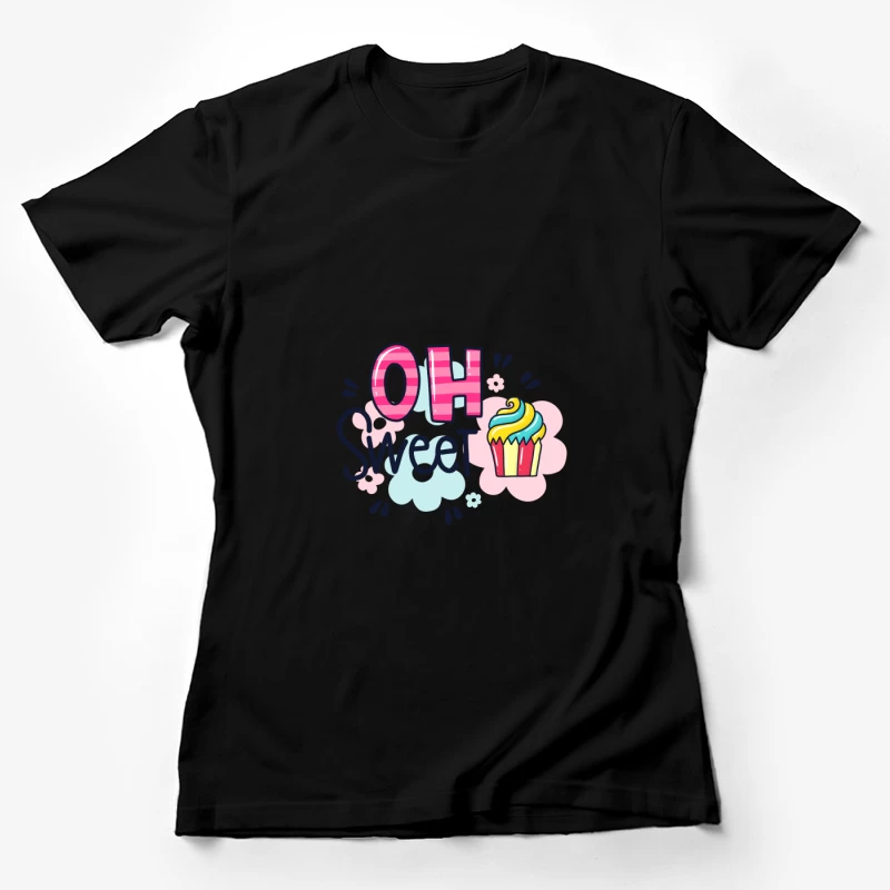 Motif sucré avec cupcake Femme T-Shirt