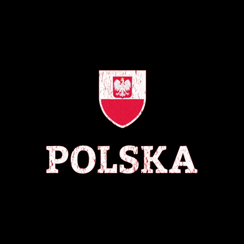 Polish National Shield with Eagle Emblem and Text Mouse Pad