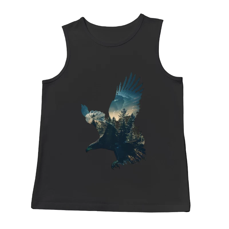 Majestic Eagle with Forest Silhouette Male Tank Top