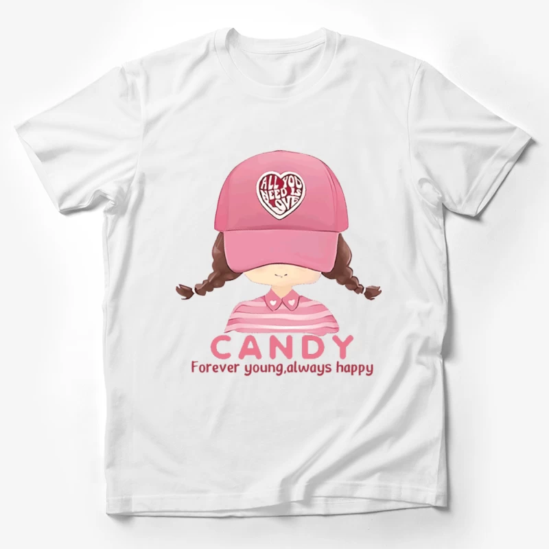 Candy Mädchen mit Kappe Herren T-Shirt