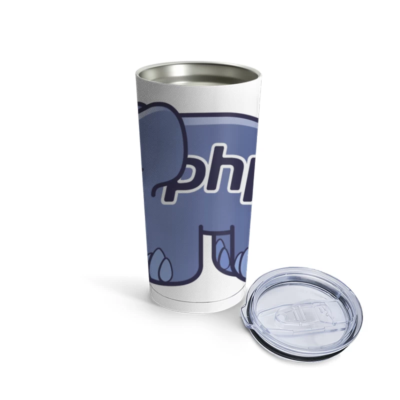 PHP Programming Language Elephant Mascot Logo Travel Mug