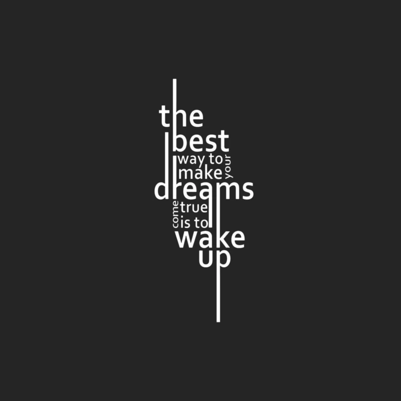 Inspirational Quote on Dreams Male Pullover Sweatshirt