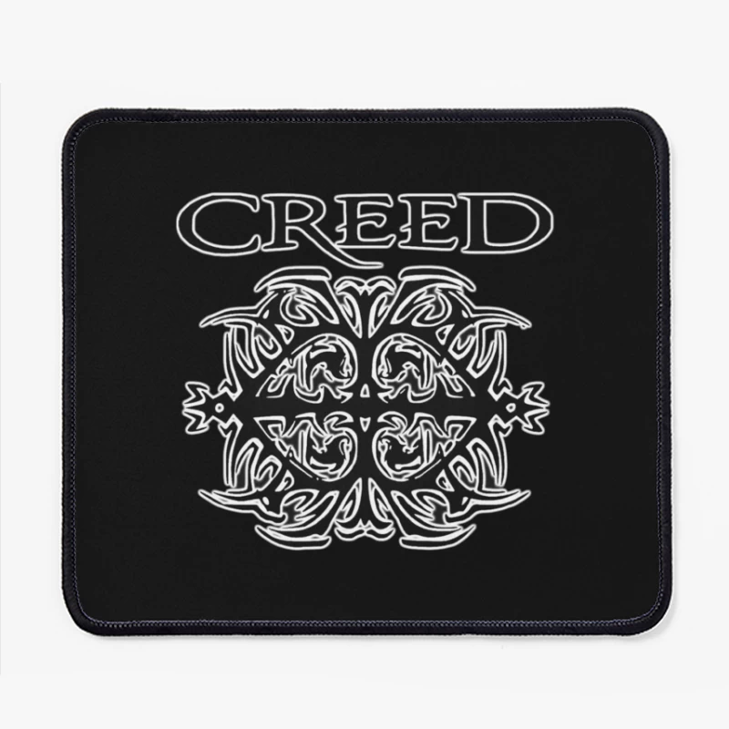 Creed Band Logo with Tribal Gothic Design Mouse Pad