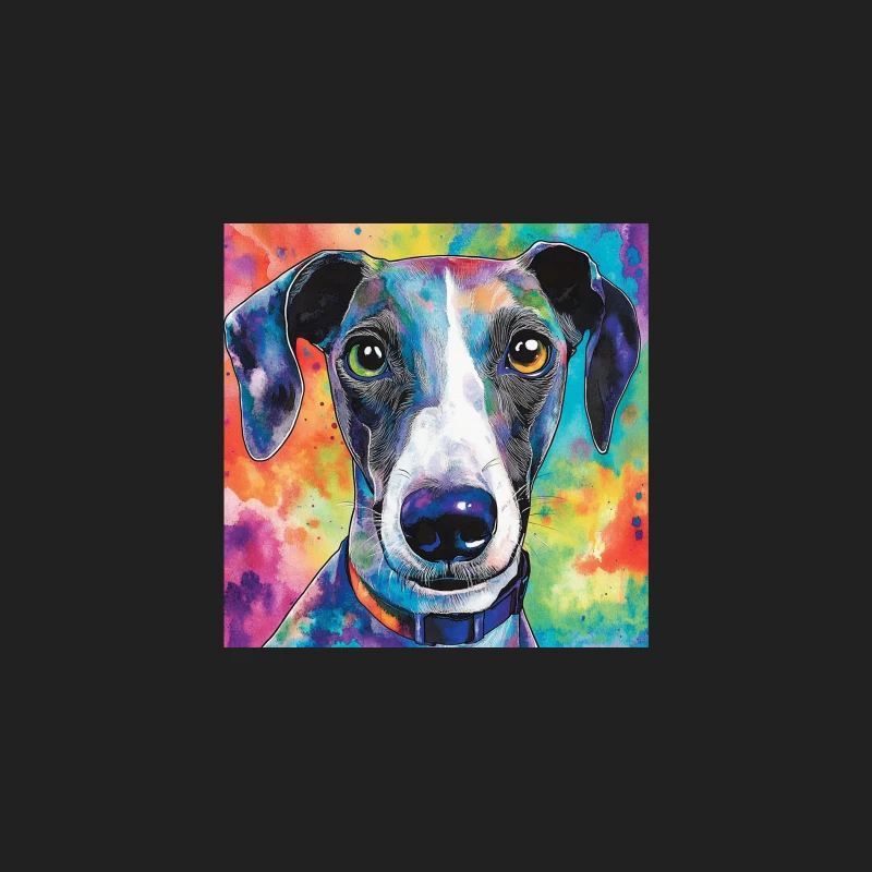 Vibrant Pop Art Portrait of a Colorful Greyhound Bucket Hat