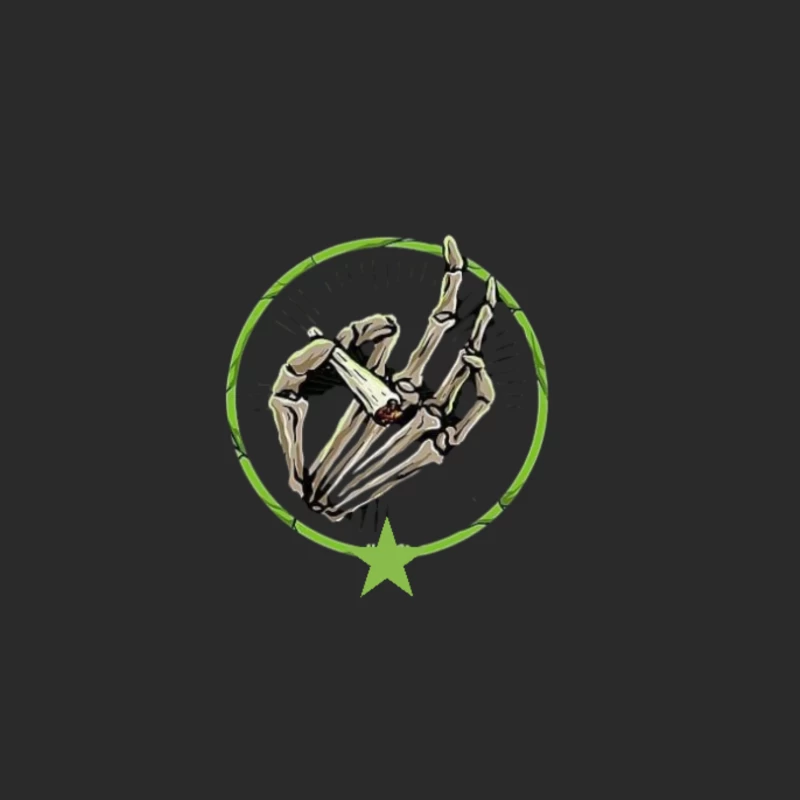 Skull finger with smoke Baseball Cap